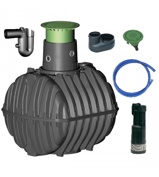 Využití dešťové vody, zavlažování zahrady, sestava zahrada basic - 6500 l